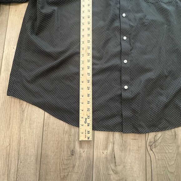 Roundtree & Yorke Gold Label Shirt Mens 3XL Big Non Iron Essentials Black - Picture 3 of 7